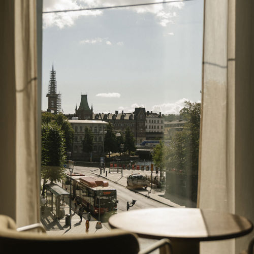 Utsikt över Gamla Stan och Mälaren från konferensanläggningen