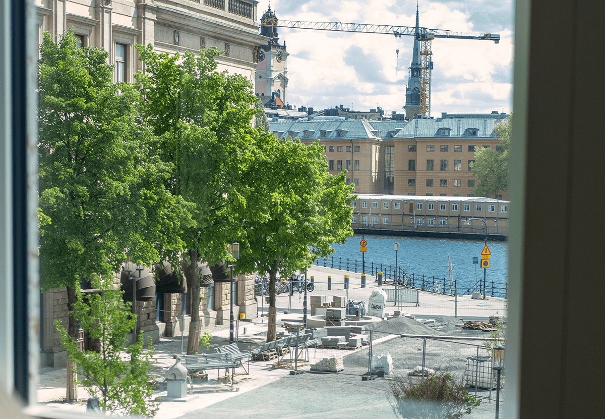 Vacker utsikt från mötesplatsen Stockhoolm View