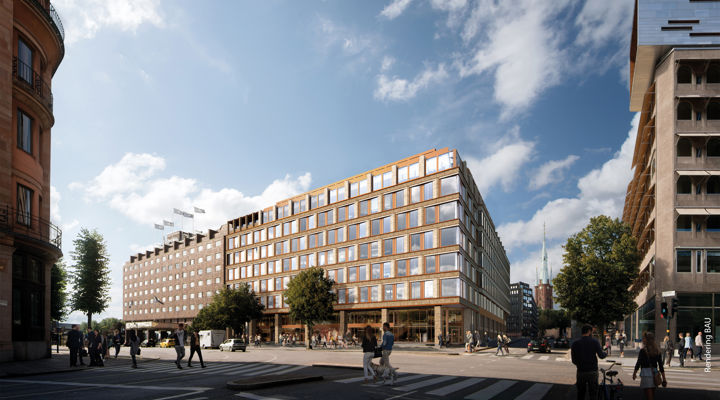 Exteriör av Stockholm View - beläget mitt i centrala Stockholm