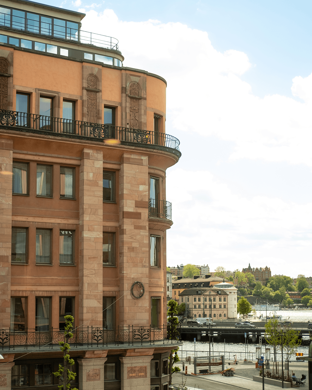 Utsikt över Mälaren från konferensanläggning i Stockholm city