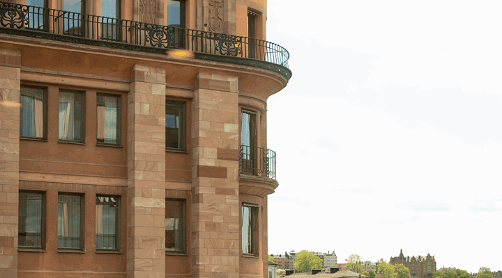 Utsikt över Mälaren från konferensanläggning i Stockholm city