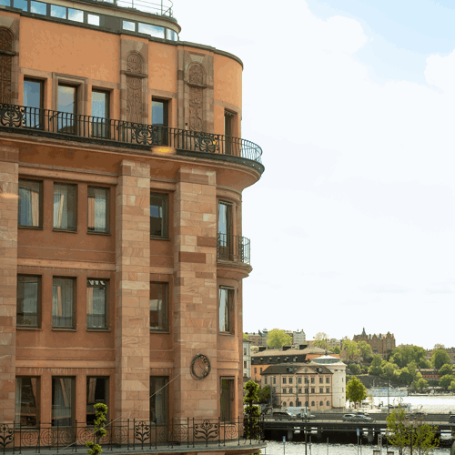 Utsikt över Mälaren från konferensanläggning i Stockholm city